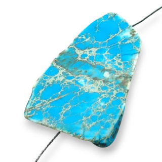 Jaspis cesarski plaster z dziurką 46x32 mm nr 182