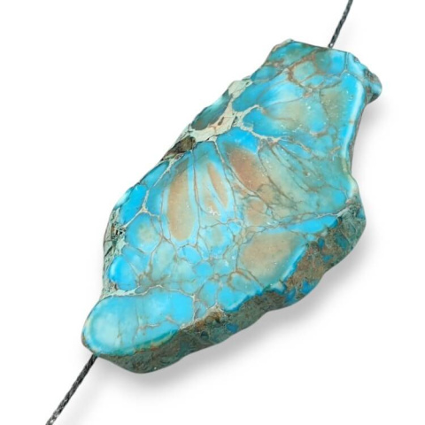 Imperial jasper slice with hole 47x24 mm no 187 Imperial jasper slice with hole 47x24 mm no 187