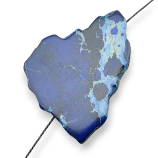 Jaspis cesarski plaster z dziurką 47x32 mm nr 258
