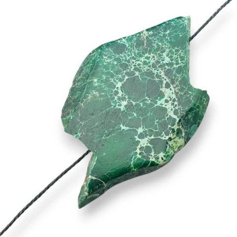 Imperial jasper slice with hole 48x29 mm no 346 Imperial jasper slice with hole 48x29 mm no 346