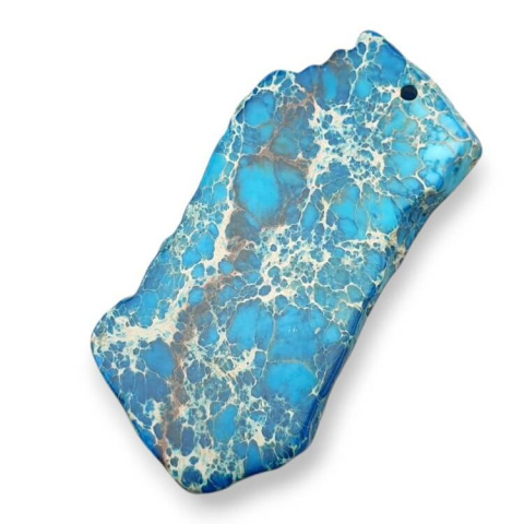 Imperial jasper slice with hole 49x22 mm no 358 Imperial jasper slice with hole 49x22 mm no 358