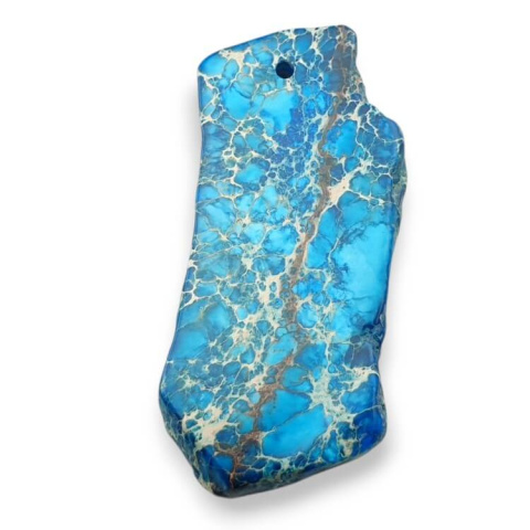 Imperial jasper slice with hole 49x22 mm no 358 Imperial jasper slice with hole 49x22 mm no 358