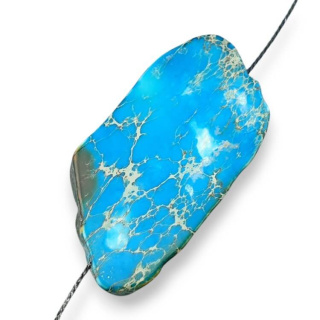 Jaspis cesarski plaster z dziurką 49x25 mm nr 180