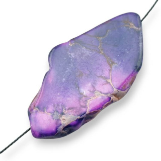 Imperial jasper slice with hole 52x27 mm no 296