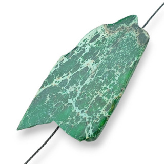Imperial jasper slice with hole 53x24 mm no 330