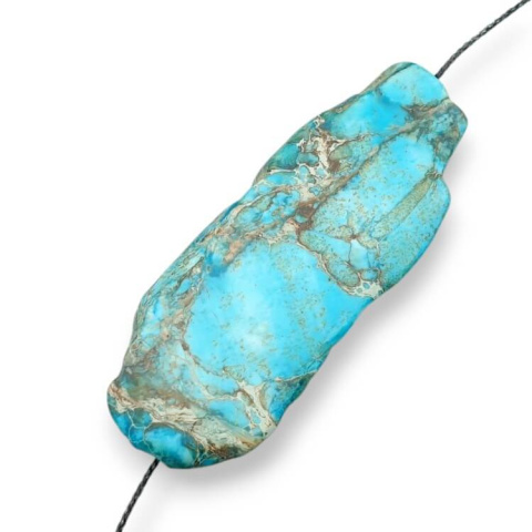 Imperial jasper slice with hole 54x22 mm no 190 Imperial jasper slice with hole 54x22 mm no 190