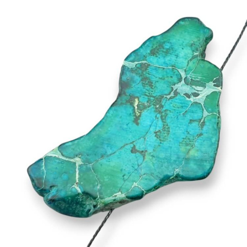 Imperial jasper slice with hole 57x29 mm no 341 Imperial jasper slice with hole 57x29 mm no 341
