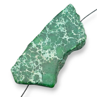 Imperial jasper slice with hole 59x27 mm no 336