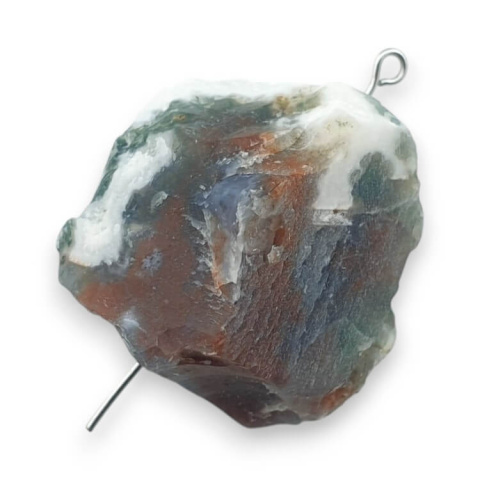 Agat indyjski bryłka z dziurką 27x21 mm nr 42 Agat indyjski bryłka z dziurką 27x21 mm nr 42