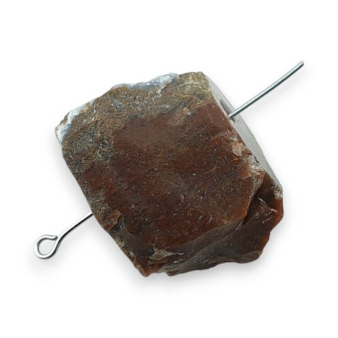 Agat indyjski bryłka z dziurką 30x19 mm nr 84 Agat indyjski bryłka z dziurką 30x19 mm nr 84