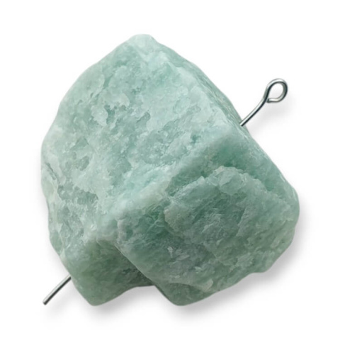 Amazonite nugget with hole 33x29 mm no. 136 Amazonite nugget with hole 33x29 mm no. 136