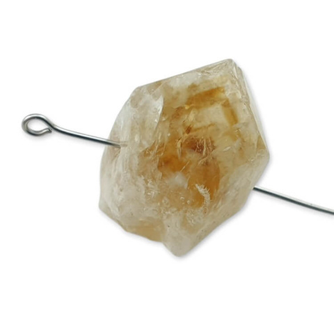 Citrine nugget with hole 25x18 mm no 487 Citrine nugget with hole 25x18 mm no 487