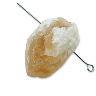 Citrine nugget with hole 27x17 mm no 492