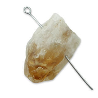 Citrine nugget with hole 27x17 mm no 541