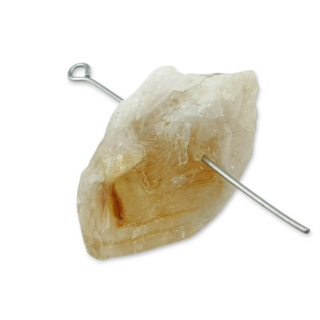 Citrine nugget with hole 28x16 mm no 543