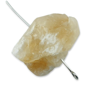 Citrine nugget with hole 28x17 mm no 485