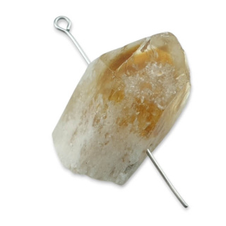 Citrine nugget with hole 28x18 mm no 483