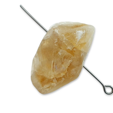 Citrine nugget with hole 29x15 mm no 542 Citrine nugget with hole 29x15 mm no 542