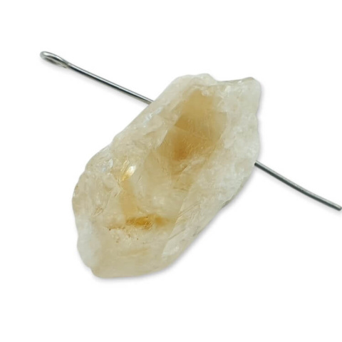 Citrine nugget with hole 29x16 mm no 497 Citrine nugget with hole 29x16 mm no 497