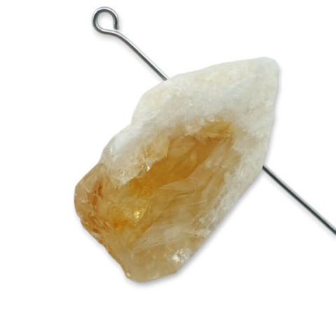 Citrine nugget with hole 30x18 mm no 524 Citrine nugget with hole 30x18 mm no 524