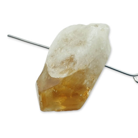 Citrine nugget with hole 31x15 mm no 488 Citrine nugget with hole 31x15 mm no 488