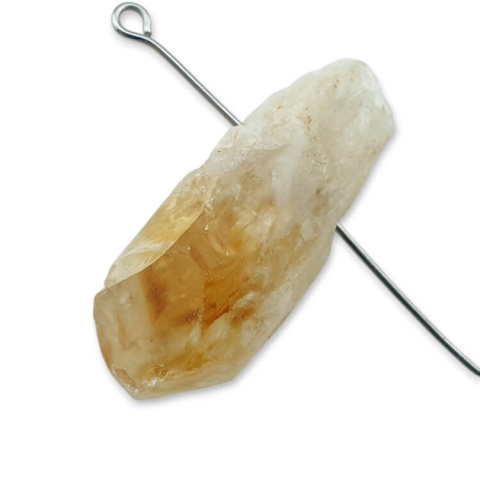 Citrine nugget with hole 32x14 mm no 505 Citrine nugget with hole 32x14 mm no 505
