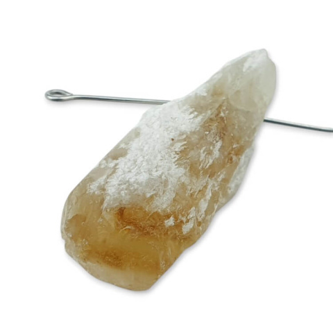 Citrine nugget with hole 35x16 mm no 527 Citrine nugget with hole 35x16 mm no 527