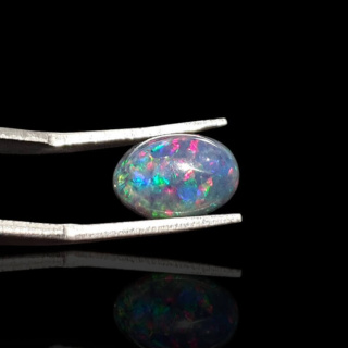 Czarny Opal Etiopski 12x8 mm nr 884