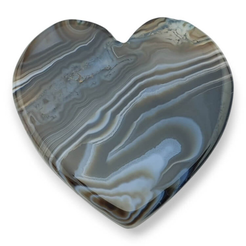 Black agate cabochon heart 26x26 mm no. 2 Black agate cabochon heart 26x26 mm no. 2