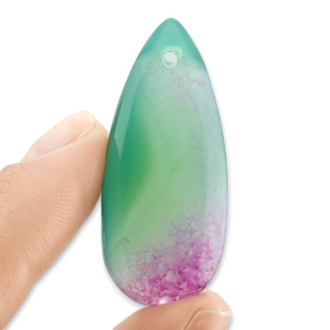 Agate cabochon with hole 40x17 mm no 97 Agate cabochon with hole 40x17 mm no 97
