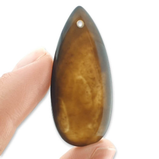 Agat kaboszon z dziurką 41x18 mm nr 101