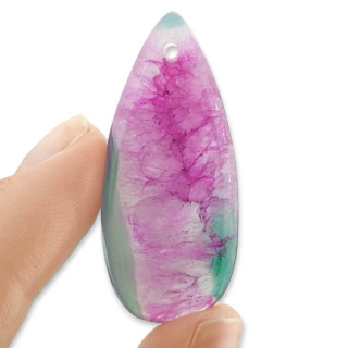 Agat kaboszon z dziurką 41x18 mm nr 102