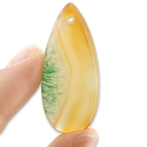 Agate cabochon with hole 41x18 mm no. 109 Agate cabochon with hole 41x18 mm no. 109