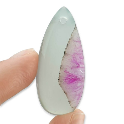 Agate cabochon with hole 41x18 mm no 96 Agate cabochon with hole 41x18 mm no 96