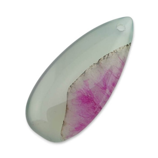 Agate cabochon with hole 41x18 mm no 96