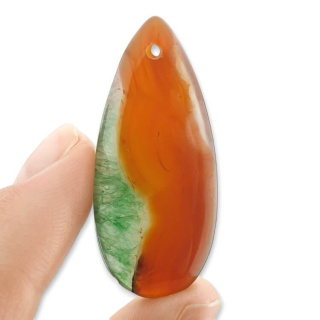 Agat kaboszon z dziurką 41x18 mm nr 98