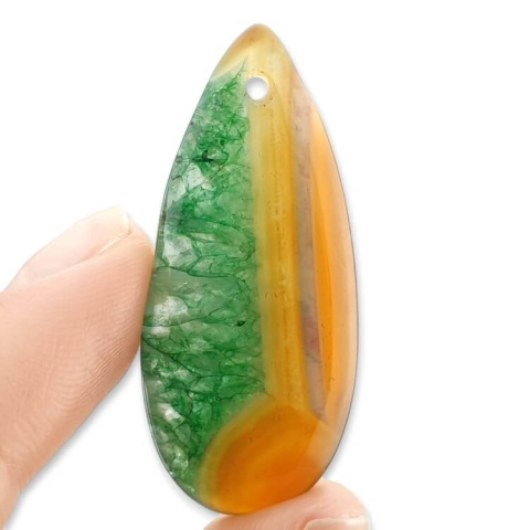 Agate cabochon with hole 41x18 mm no 99 Agate cabochon with hole 41x18 mm no 99