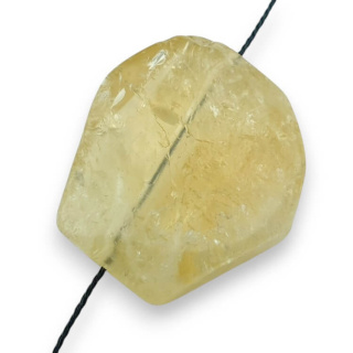 Citrine slice with hole 29x26 mm no 12
