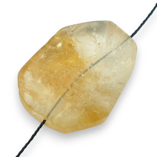 Citrine slice with a hole 31x23 mm no 32