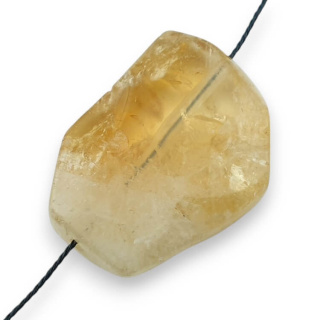 Citrine slice with a hole 32x24 mm No 35