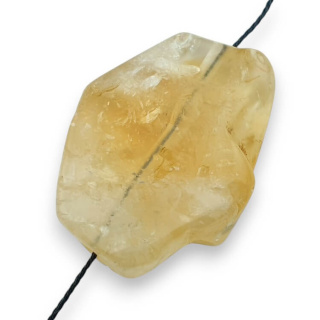 Citrine slice with a hole 33x23 mm No 16