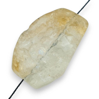 Citrine slice with hole 39x25 mm no 14