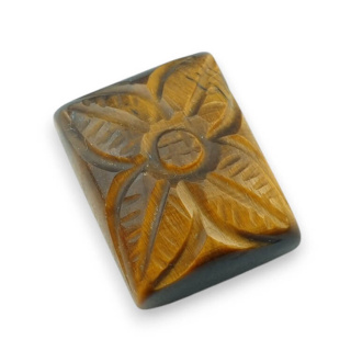 Tiger's eye carved cabochon 21x17 mm no. 12