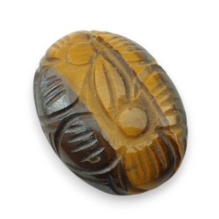 Tiger's eye cabochon carving 24x18 mm no. 13