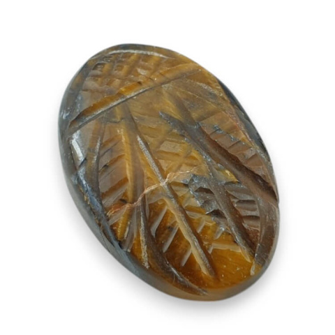 Tiger's eye cabochon carved 26x18 mm no 8 Tiger's eye cabochon carved 26x18 mm no 8