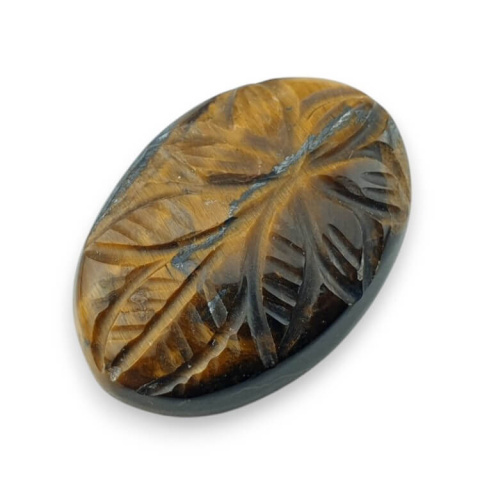 Tiger's eye cabochon carved 27x19 mm no 10 Tiger's eye cabochon carved 27x19 mm no 10