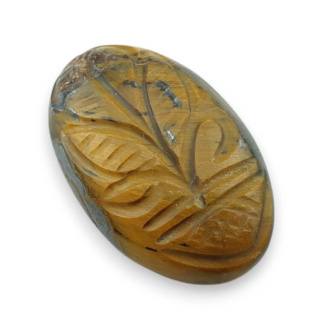 Tiger's eye carved cabochon 28x18 mm no. 20