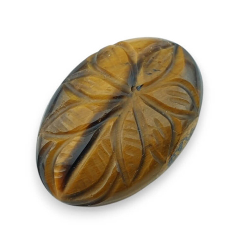 Tygrysie oko kaboszon carving 28x19 mm nr 17 Tygrysie oko kaboszon carving 28x19 mm nr 17
