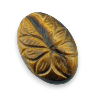Tiger's eye cabochon carved 28x19 mm no 17