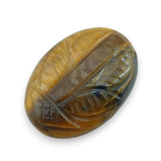 Tiger's eye carved cabochon 28x20 mm no. 11
